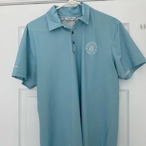 Kenny Flowers Country Club Sky Blue Men’s Golf Polo Size M